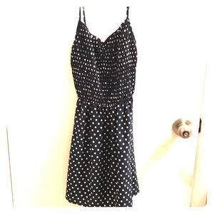 Blue polka dot dress